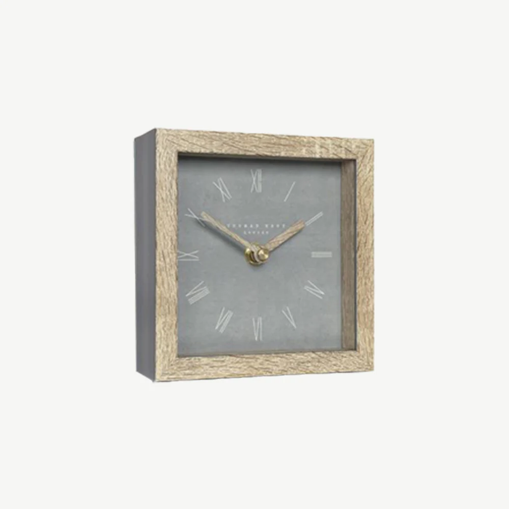 5" Nordic Mantel Clock Cement - Image 2
