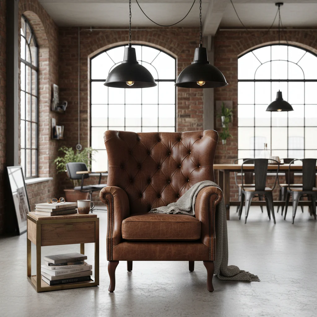 Albert Leather Armchair - Image 10