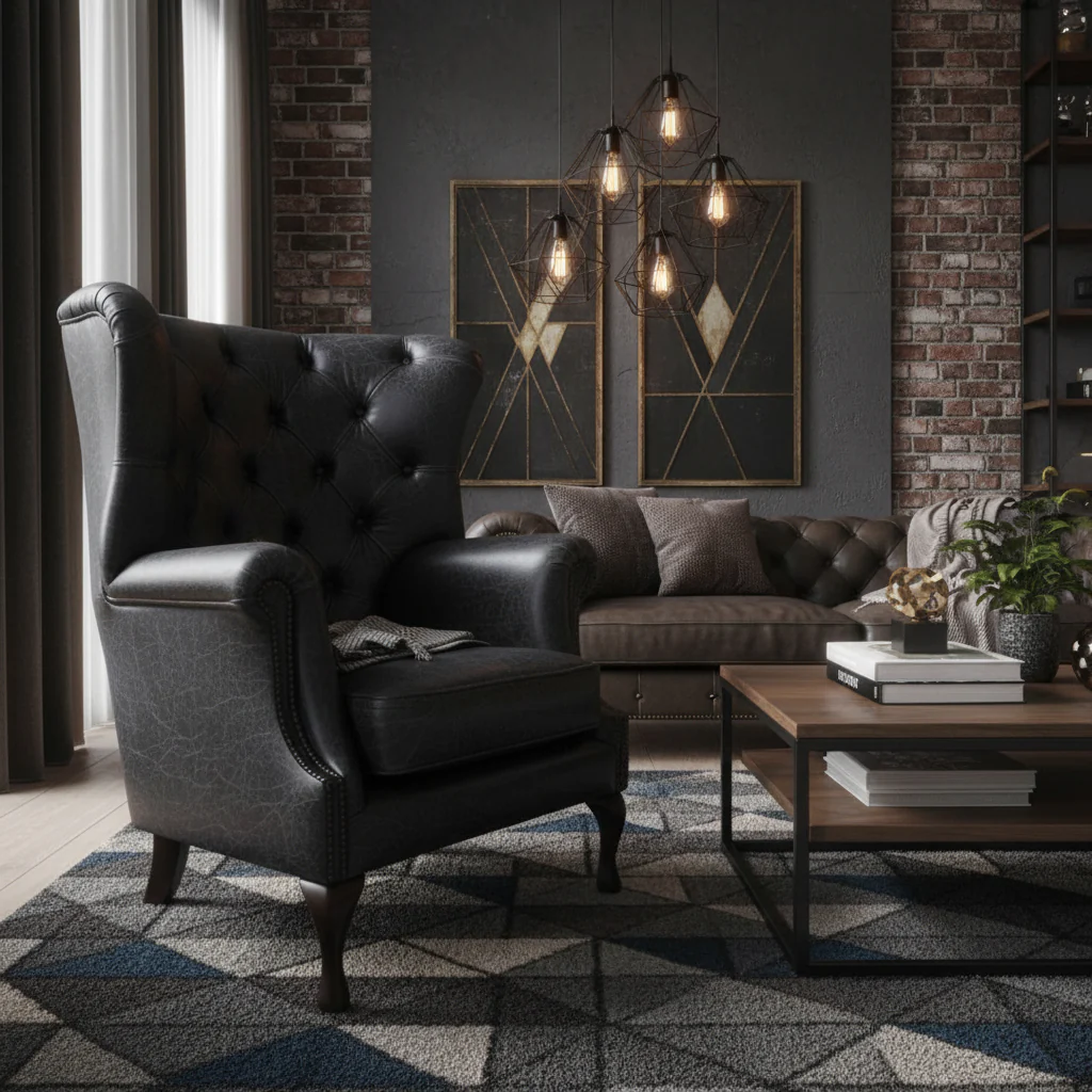 Albert Rub-off Leather Armchair - Image 13
