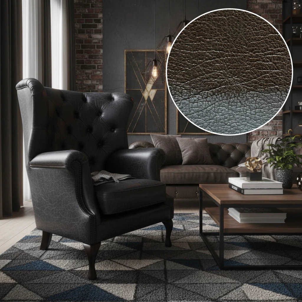 Albert Rub-off Leather Armchair - Image 15