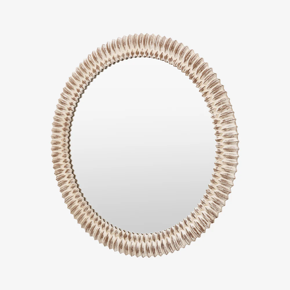Alta White Round Mirror - Image 6