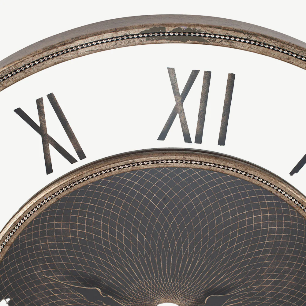 Antique Gold Geo Print Clock - Image 3