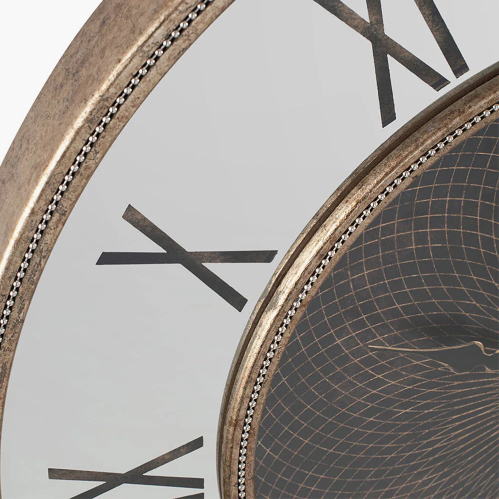 Antique Gold Geo Print Clock - Image 5