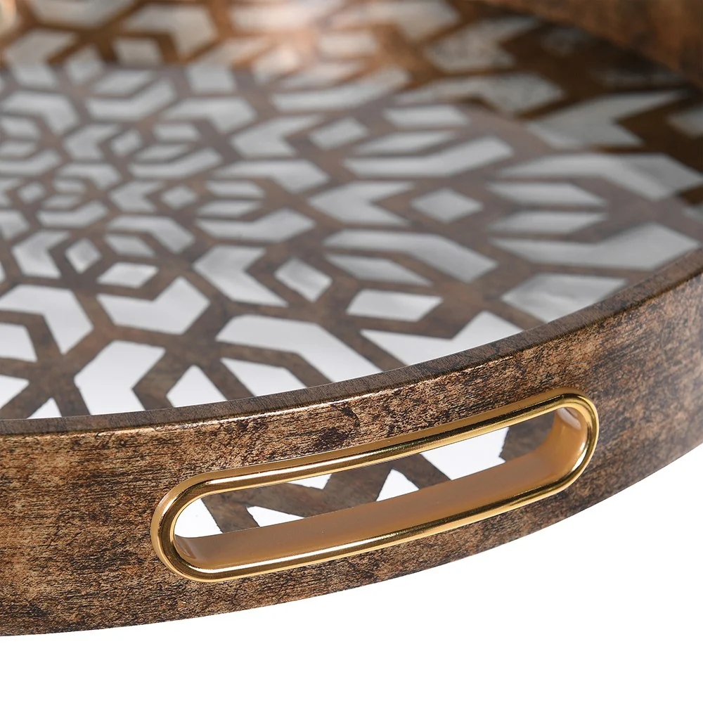 Antique Gold Mosaic Tray - Image 5