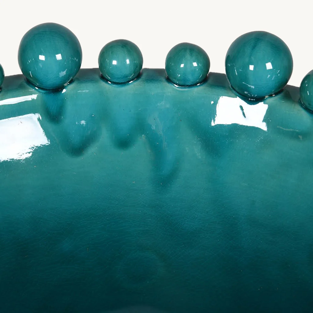 Aqua Ceramic Bobble Bowl - Image 4