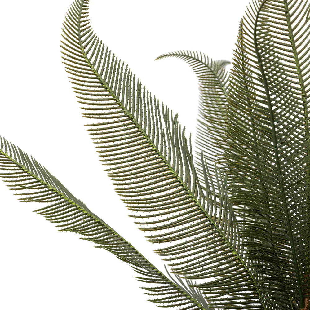 Artificial Wide Fern in Concrete Pot - Image 6