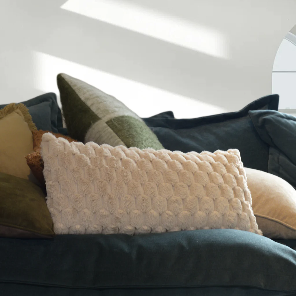 Beige Velvet Cushion