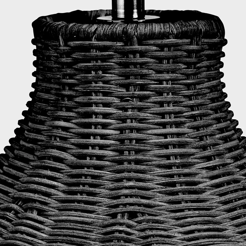 Black Rattan Table Lamp - Image 5