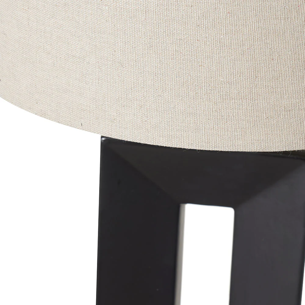 Black Tall Block Table Lamp - Image 5
