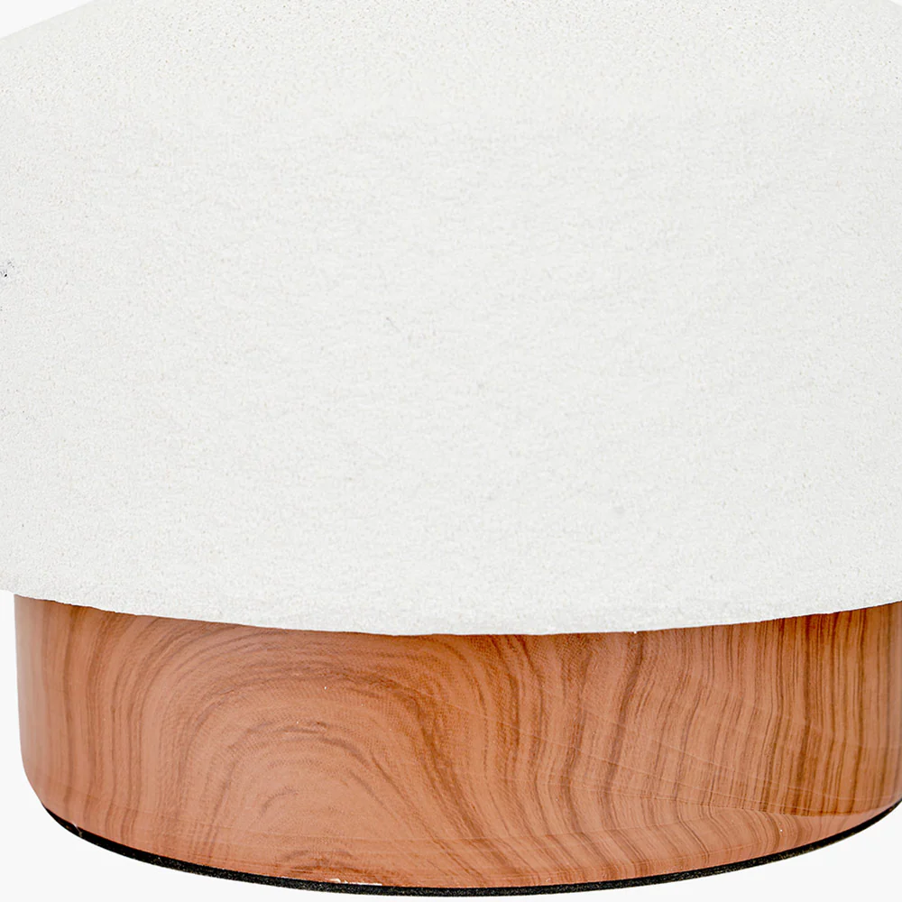 Wood Effect Textured Ceramic Table Lamp - Image 7