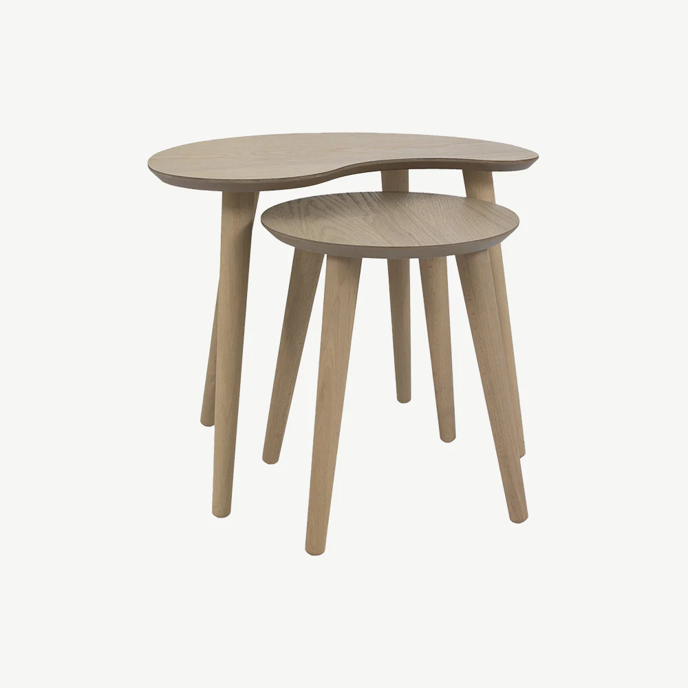 Brondby Scandi Oak Nest of Lamp Tables - Image 2