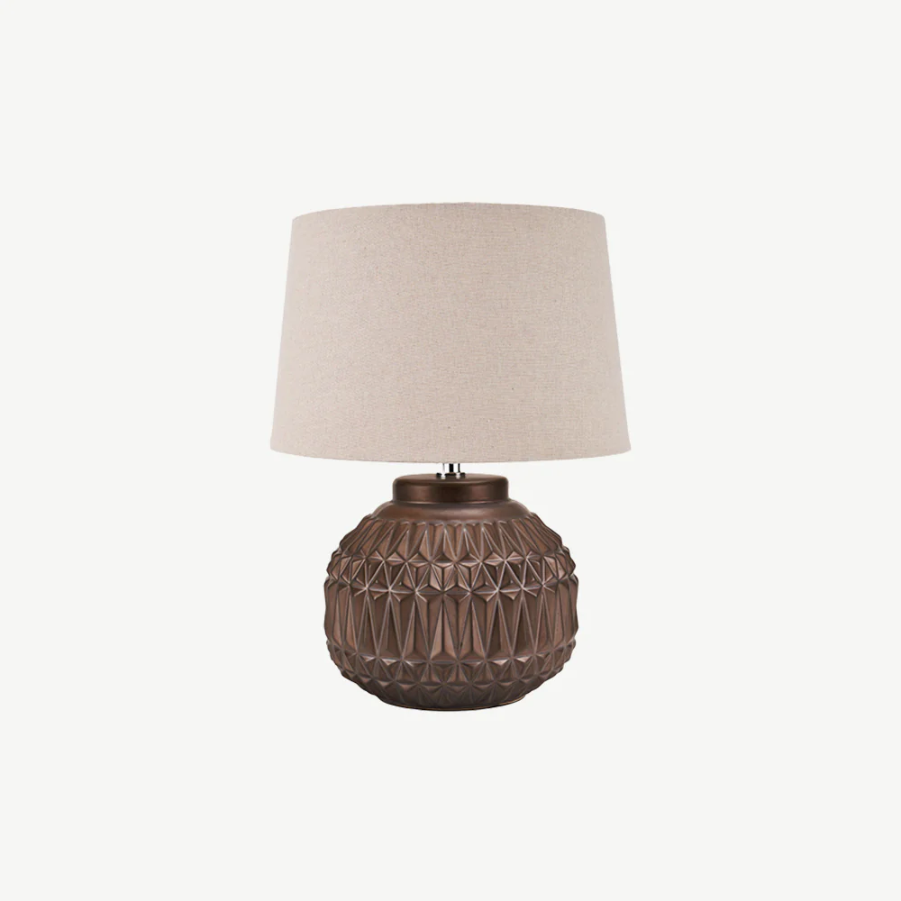 Aztec Texture Ceramic Table Lamp - Image 3