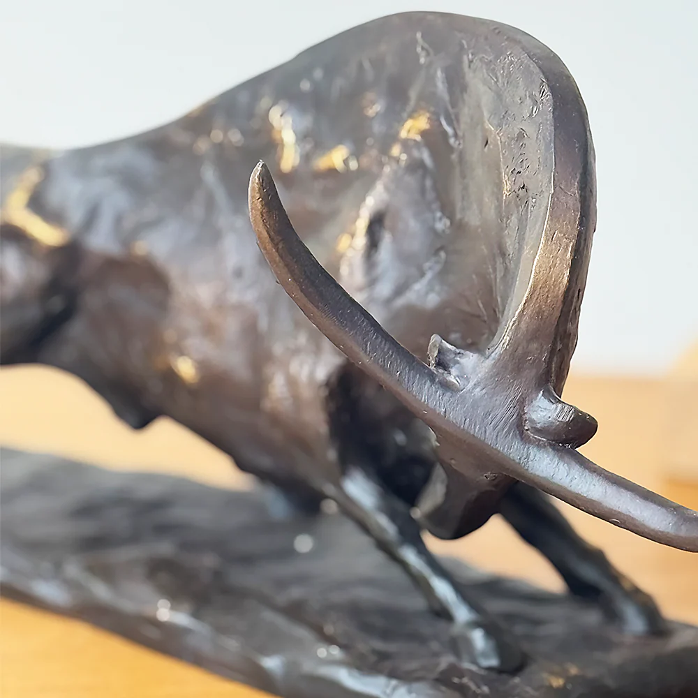 Bronze Bull Sculpture - Image 2