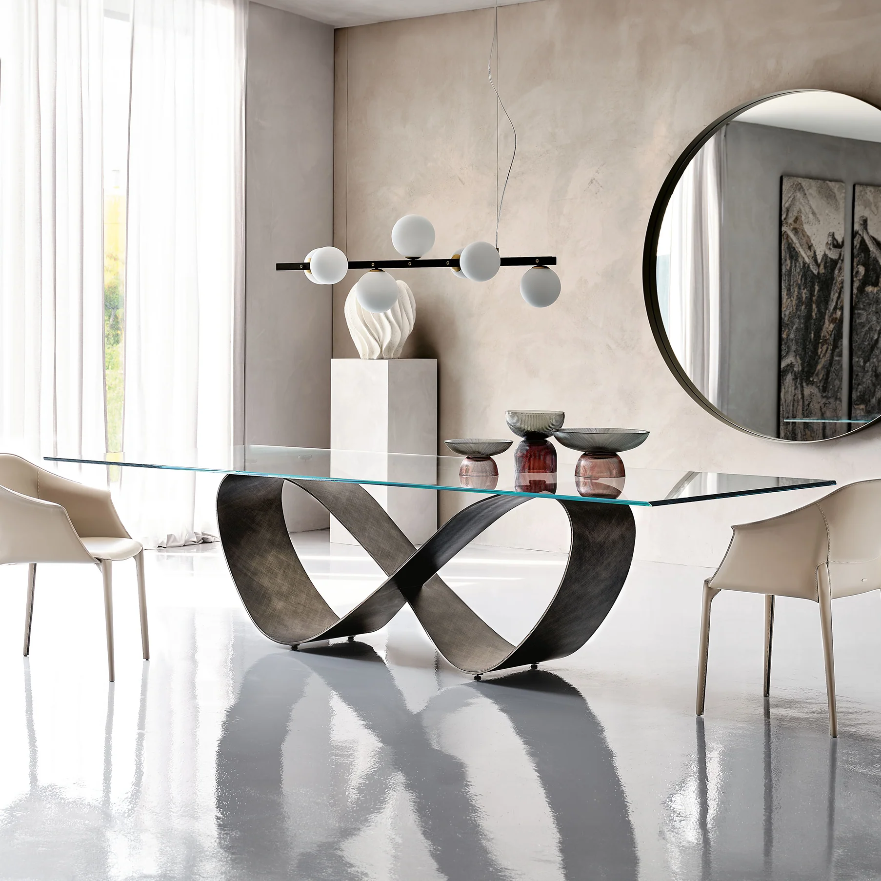 Cattelan Italia Butterfly Glass Dining Table