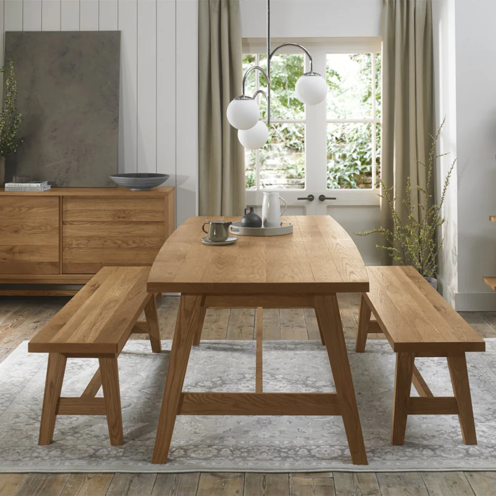 Highgate Rustic Oak 220-265cm Extending Dining Table