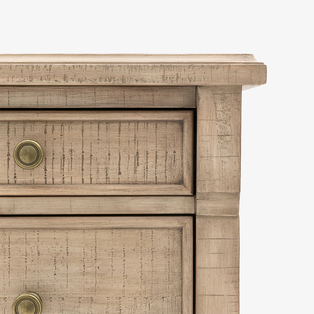 Cheviot 3 Drawer Bedside Table - Image 7