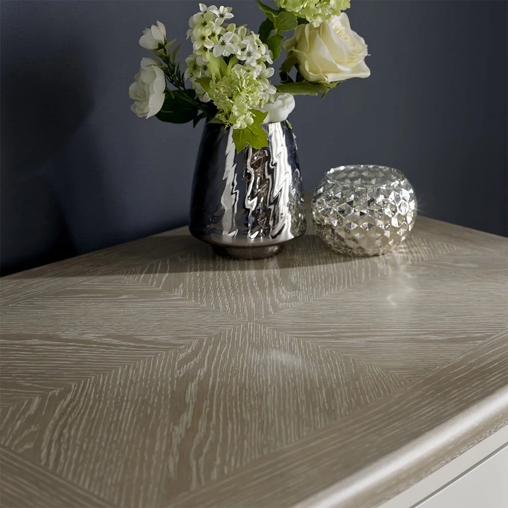 Dieppe Washed Oak & Grey 3 Drawer Nightstand - Image 3