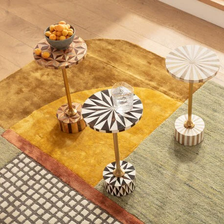 Domero Star Brown and White Side Table - Image 2