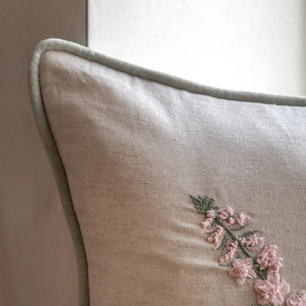 Embroidered Meadow Cushion - Image 3