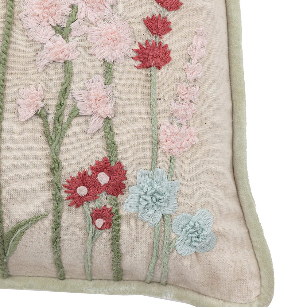 Embroidered Meadow Cushion - Image 5