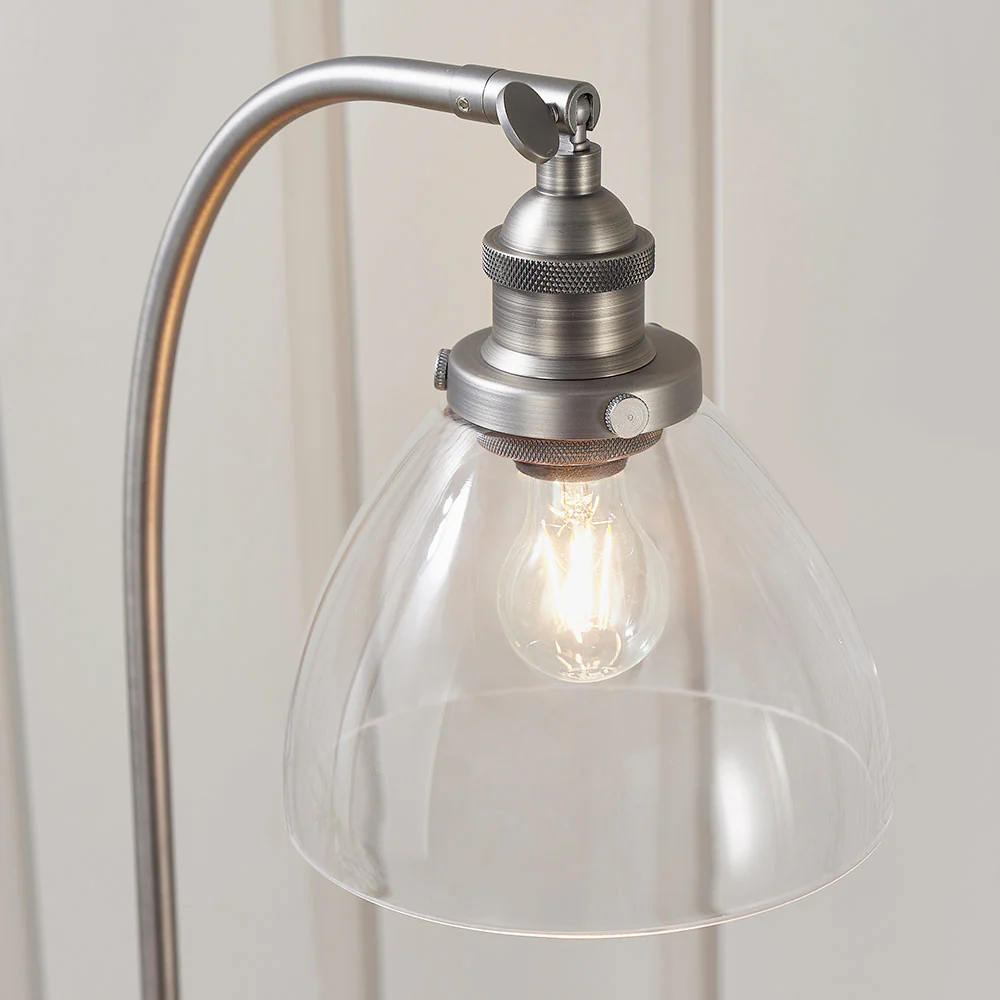 Tatton Brushed Silver Table Lamp - Image 3