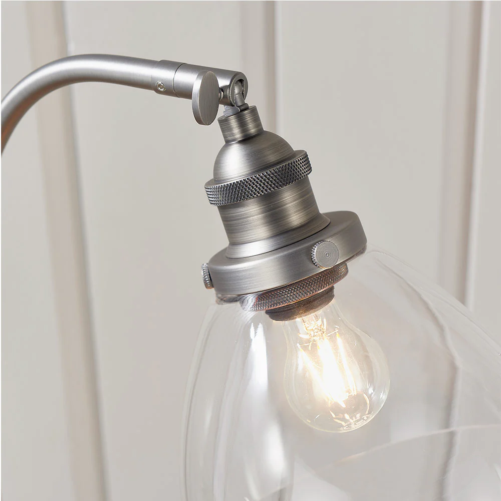 Tatton Brushed Silver Table Lamp - Image 7