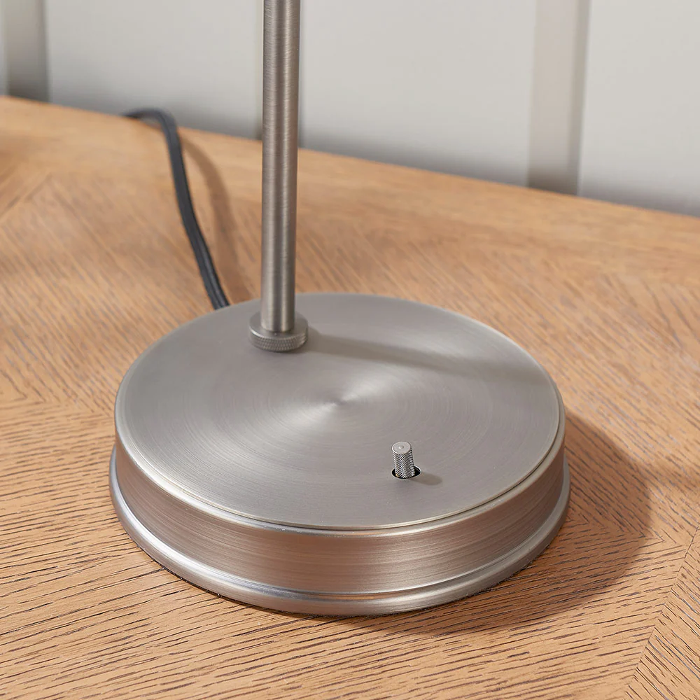 Tatton Brushed Silver Table Lamp - Image 8