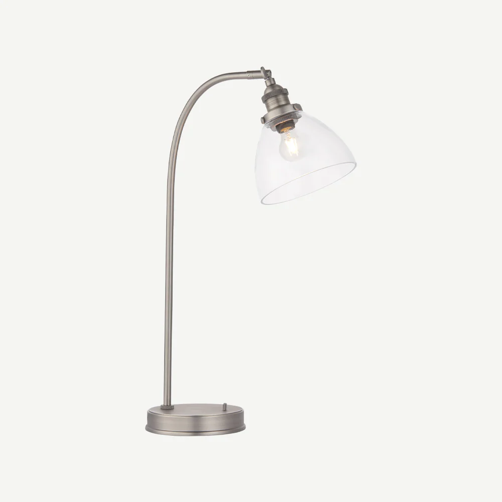 Tatton Brushed Silver Table Lamp - Image 9