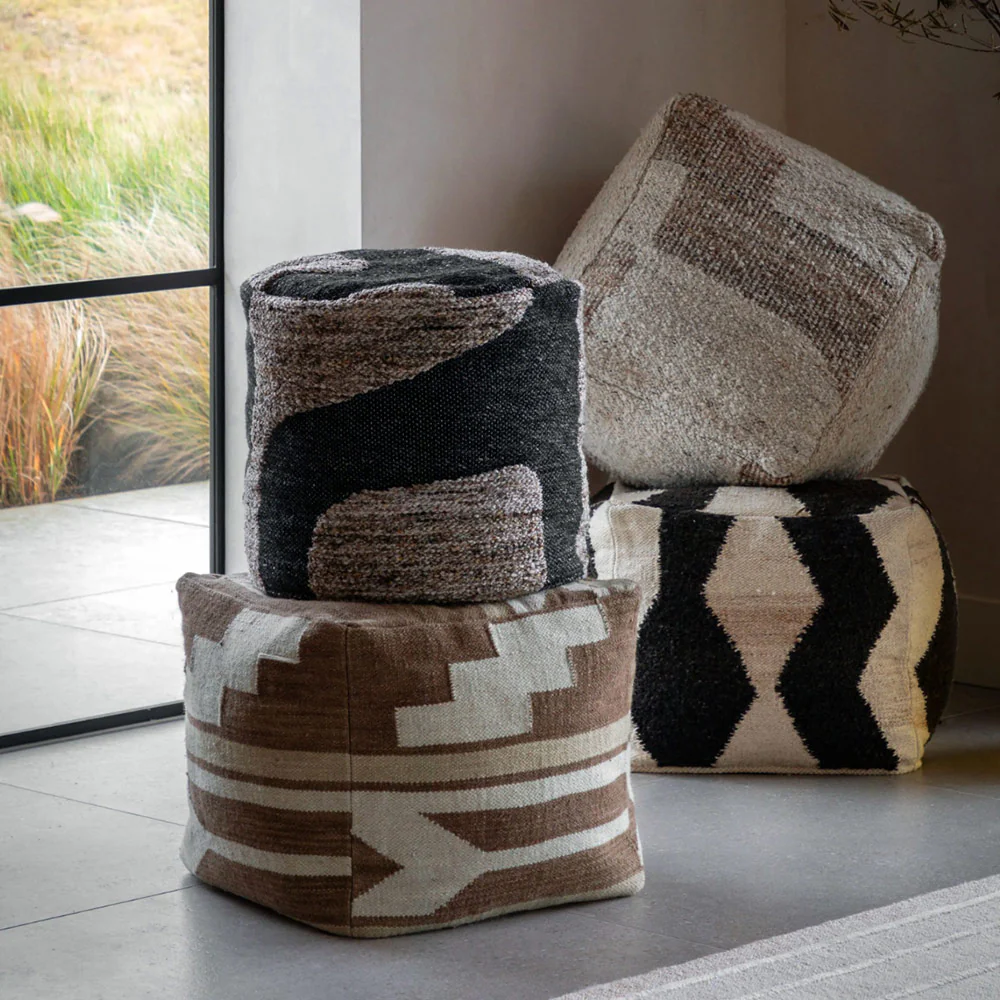 Falun Tonal Biscuit Pouffe - Image 5