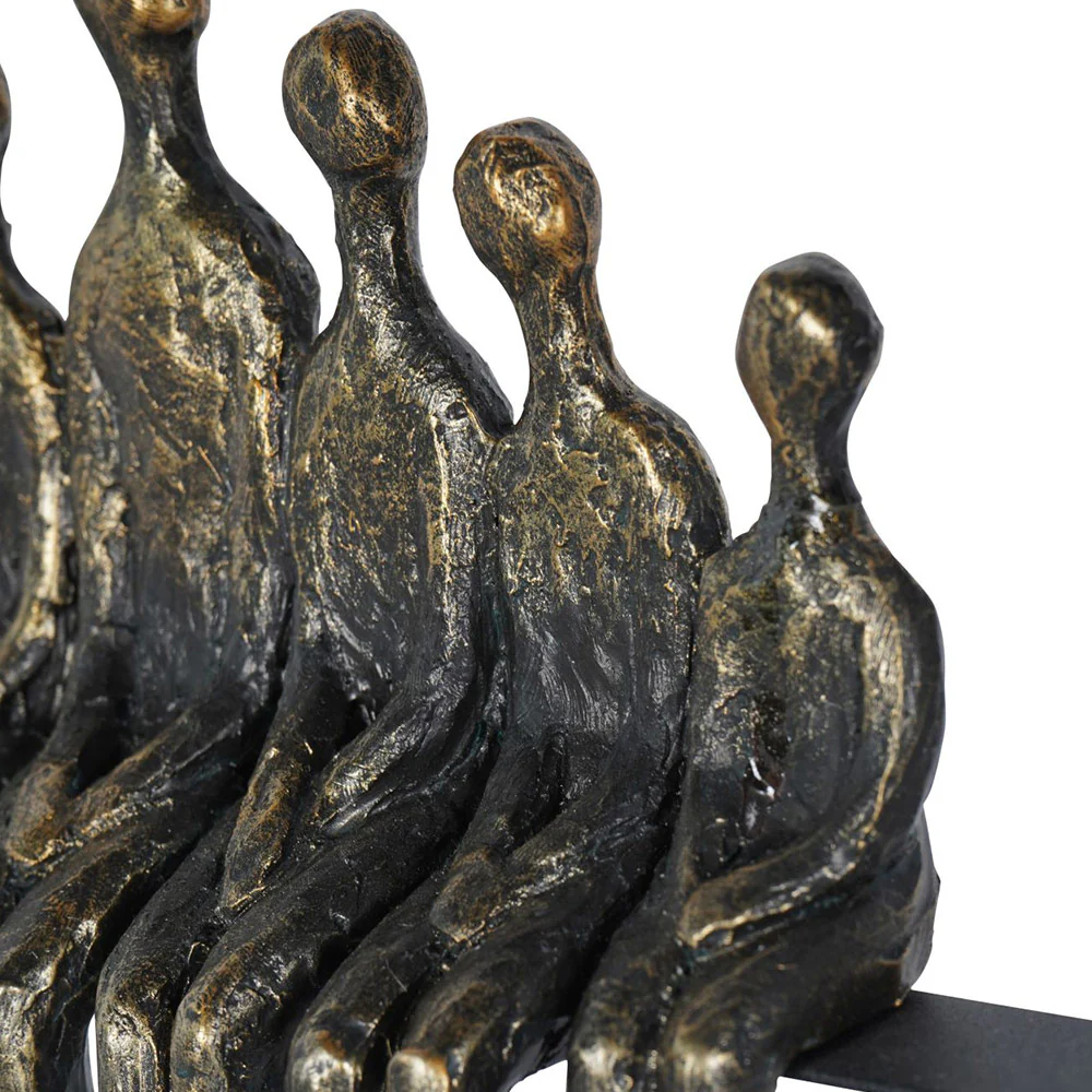 Bronze Family Light Sculpture - Image 4