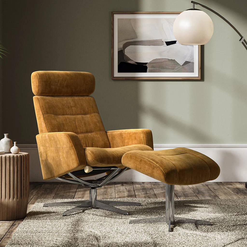 Gabriel Reclining Chair and Footstool