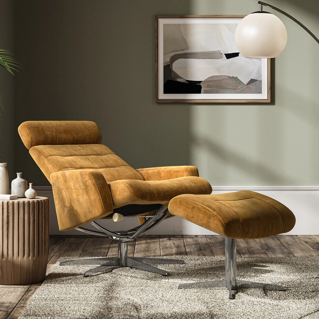 Gabriel Reclining Chair and Footstool - Image 2