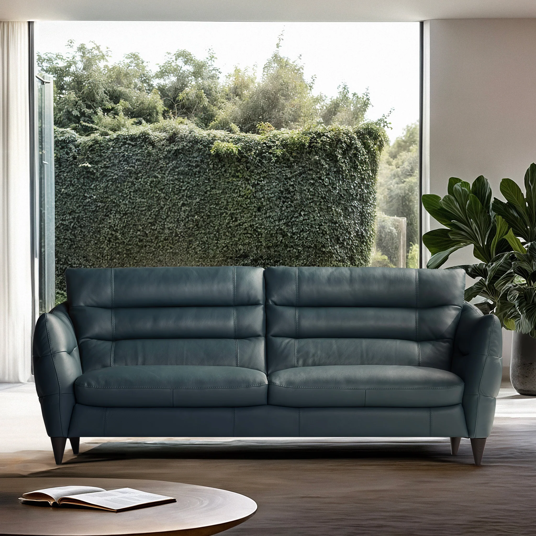 Galano 3 Seater Leather Sofa - Image 2