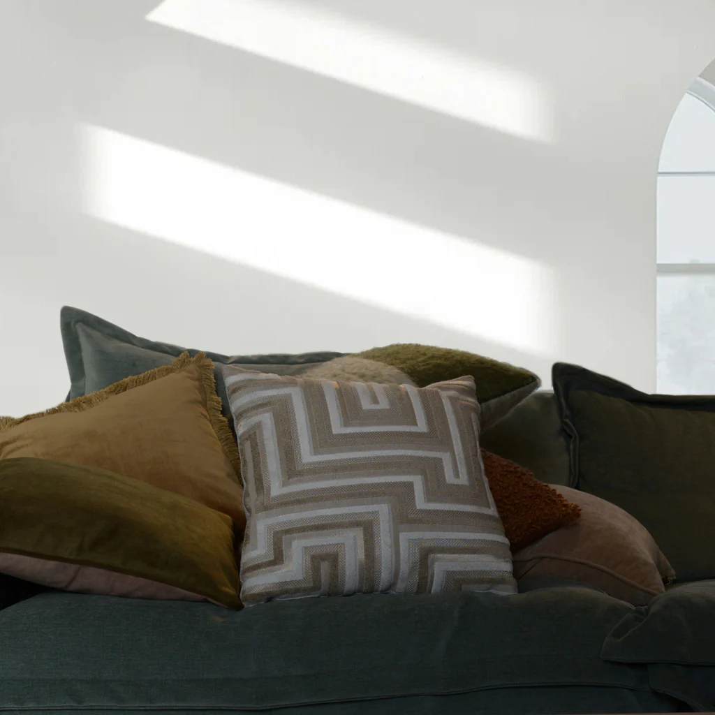 Geometric Velvet Cushion - Image 2