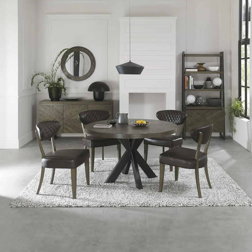 Glendale Fumed Oak Upholstered Chair - Image 2