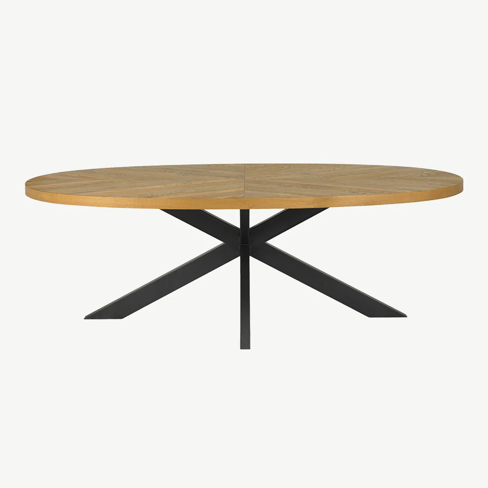 Glendale Rustic Oak 8 Seater Dining Table - Image 2