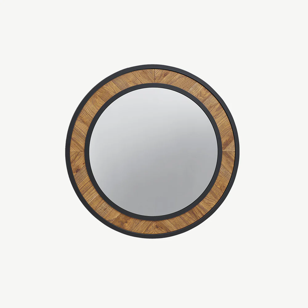 Glendale Rustic Oak Wall Mirror - Image 3