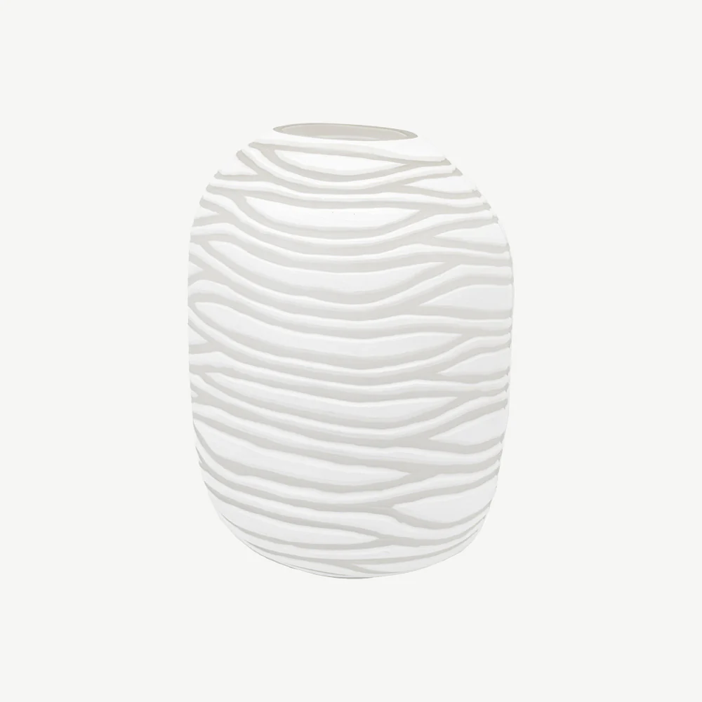Handblown Carved Glass Vase - Image 10