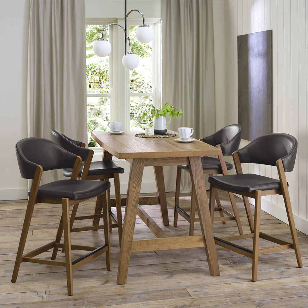Highgate Rustic Oak Bar Table - Image 4