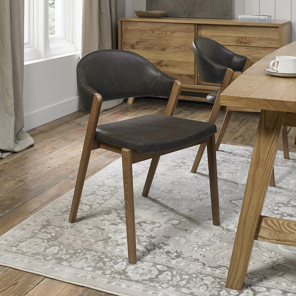 Highgate Rustic Oak Dining Chair - Image 22