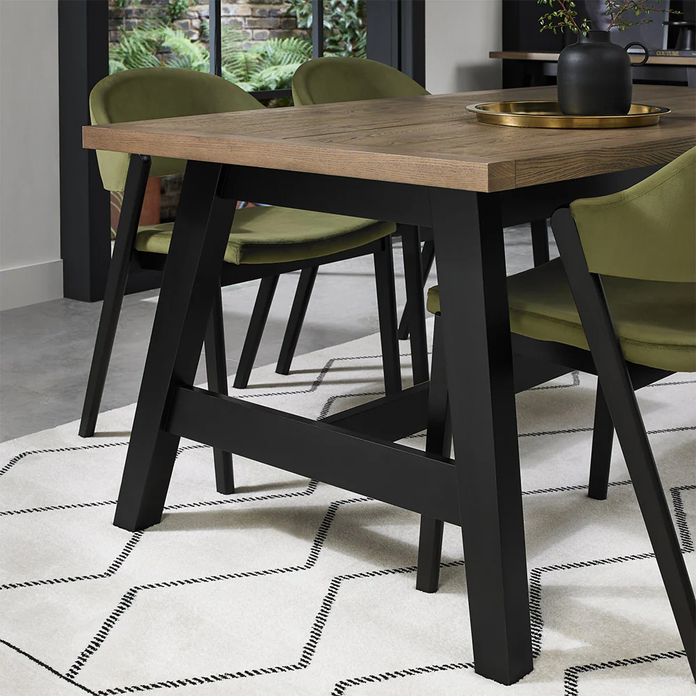 Highgate Weathered Oak 220-265cm Extending Dining Table - Image 2