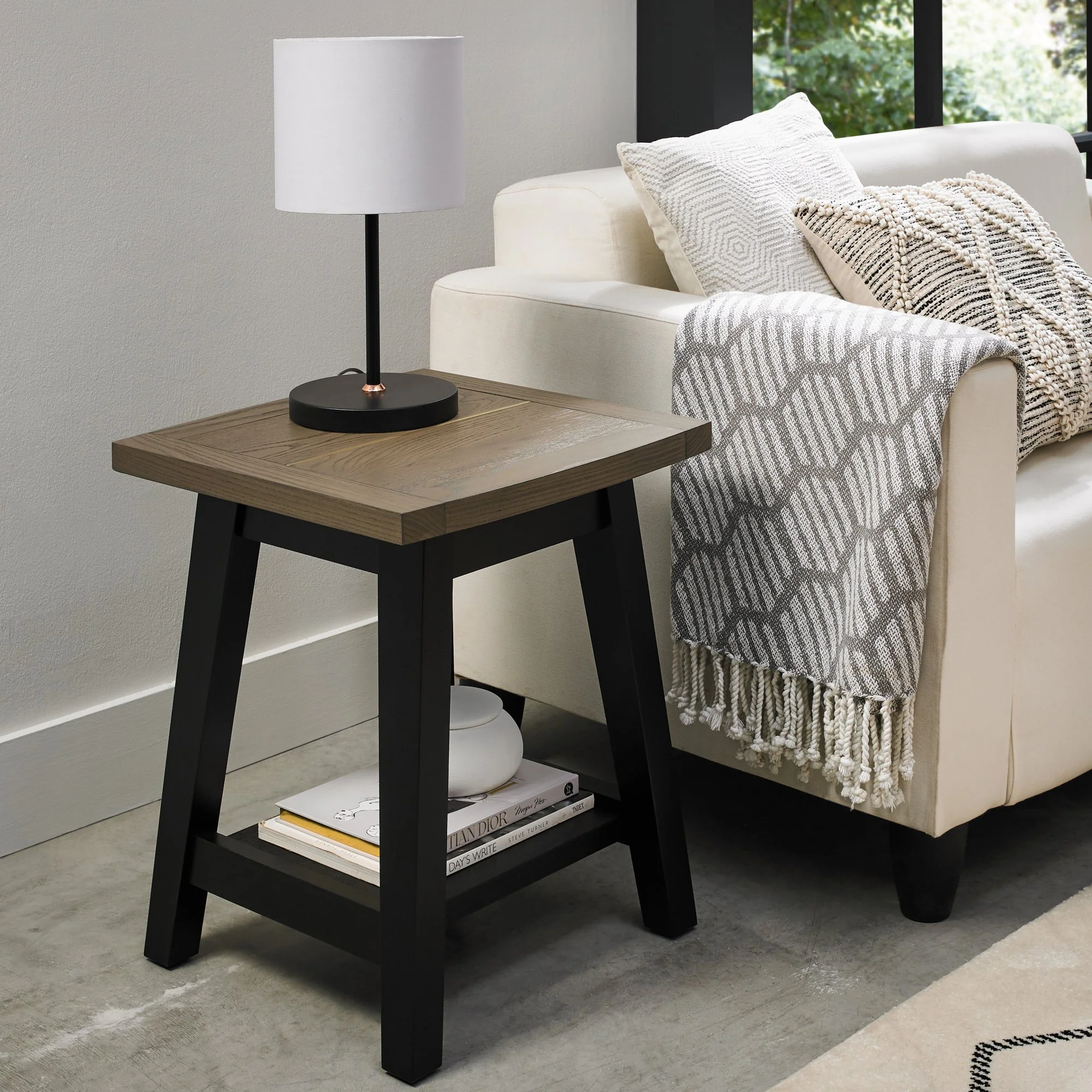 Highgate Weathered Oak Lamp Table