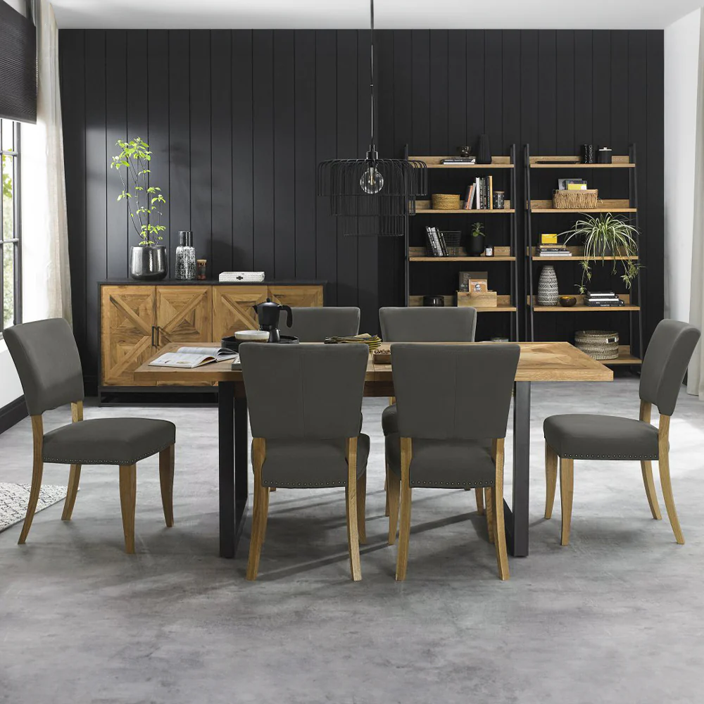 Hindon Rustic Oak 190-240cm Extending Dining Table
