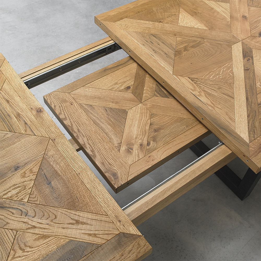 Hindon Rustic Oak 190-240cm Extending Dining Table - Image 3
