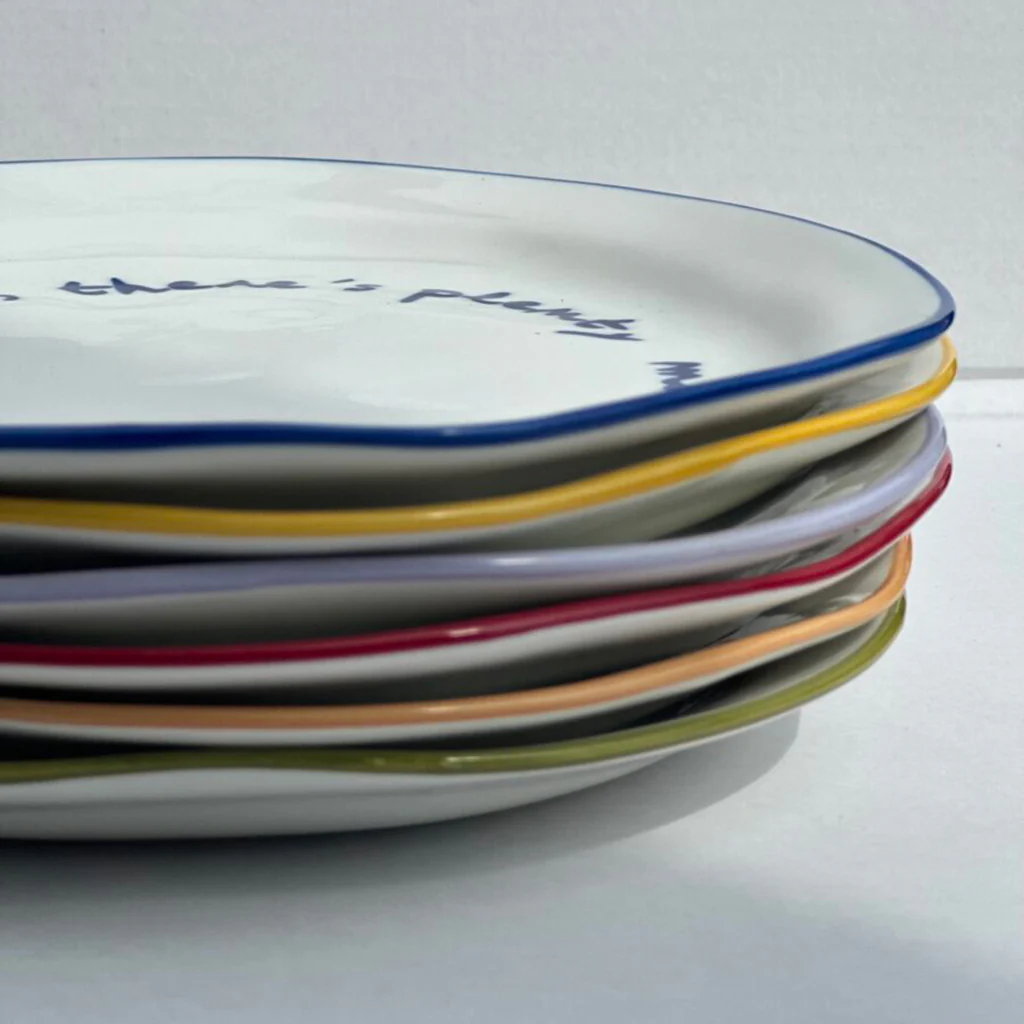"I tried really hard" Light Blue Decorative Plate - Image 2