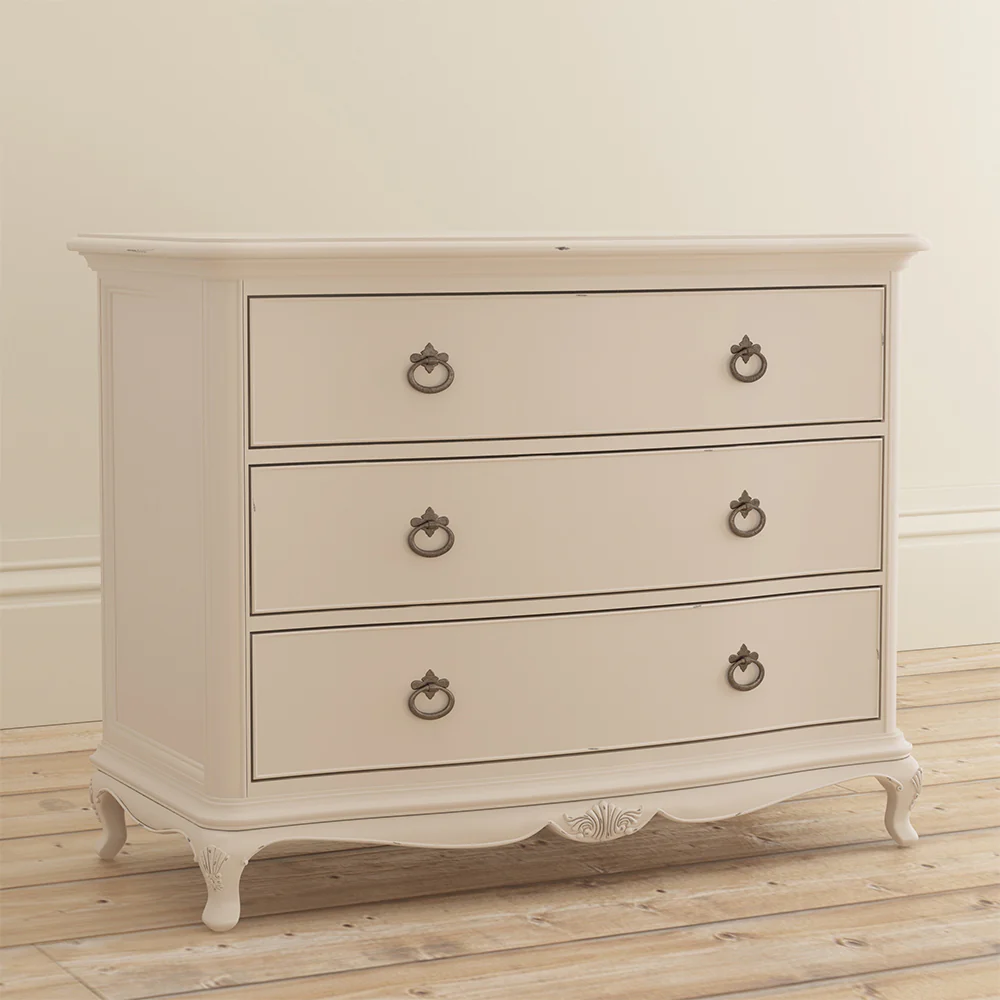 Ivory 3 Drawer Low Chest - Image 3