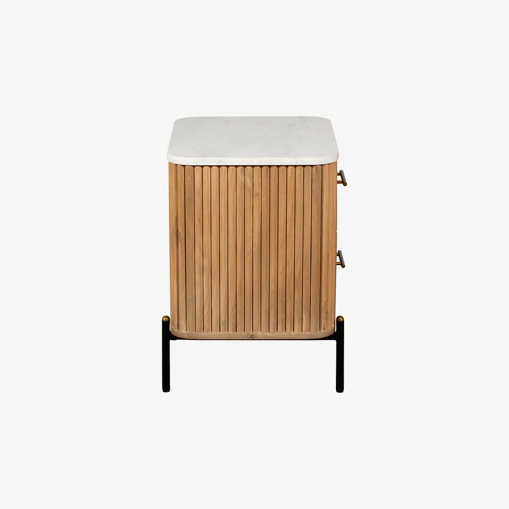 Java 2 Drawer Bedside Table - Image 5