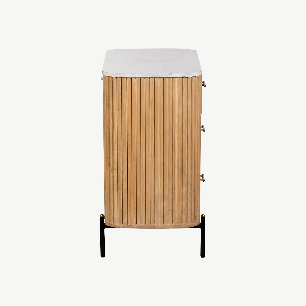 Java 3 Drawer Bedside Chest - Image 4