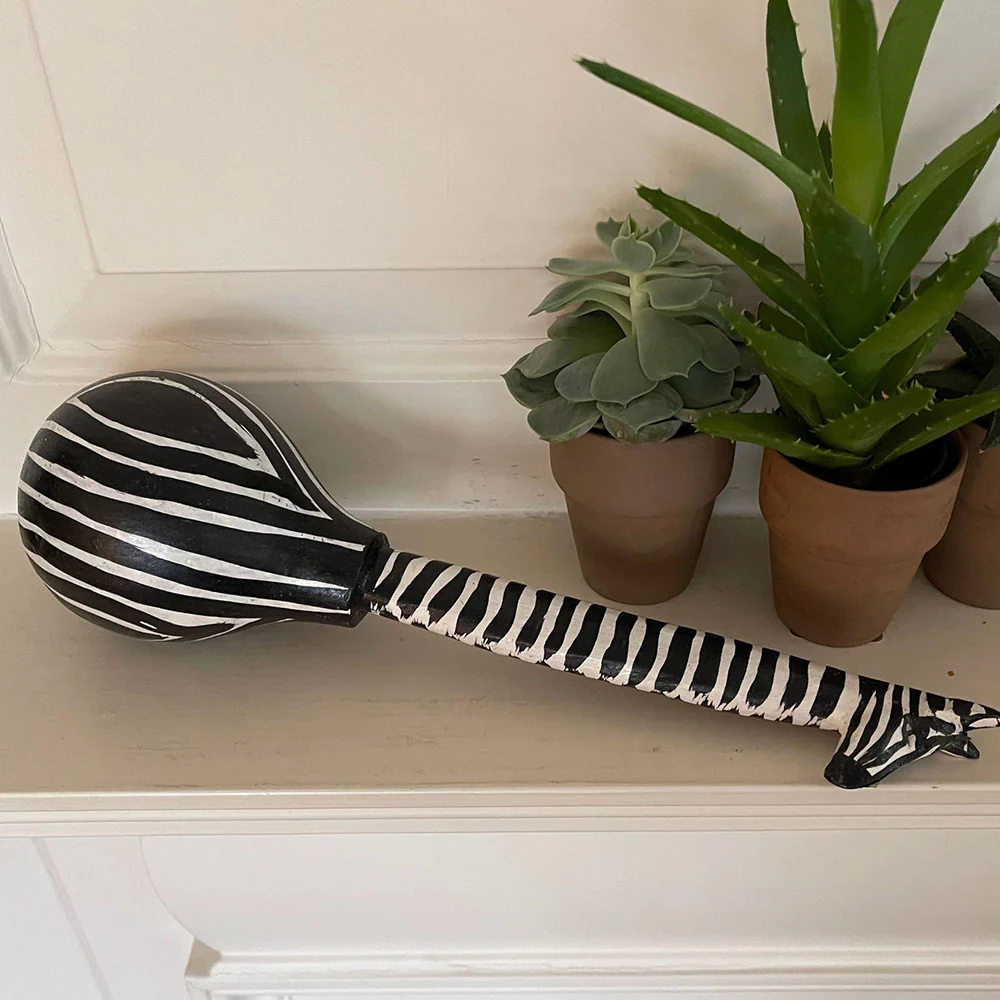Kenya Zebra Gourd Shaker - Image 7