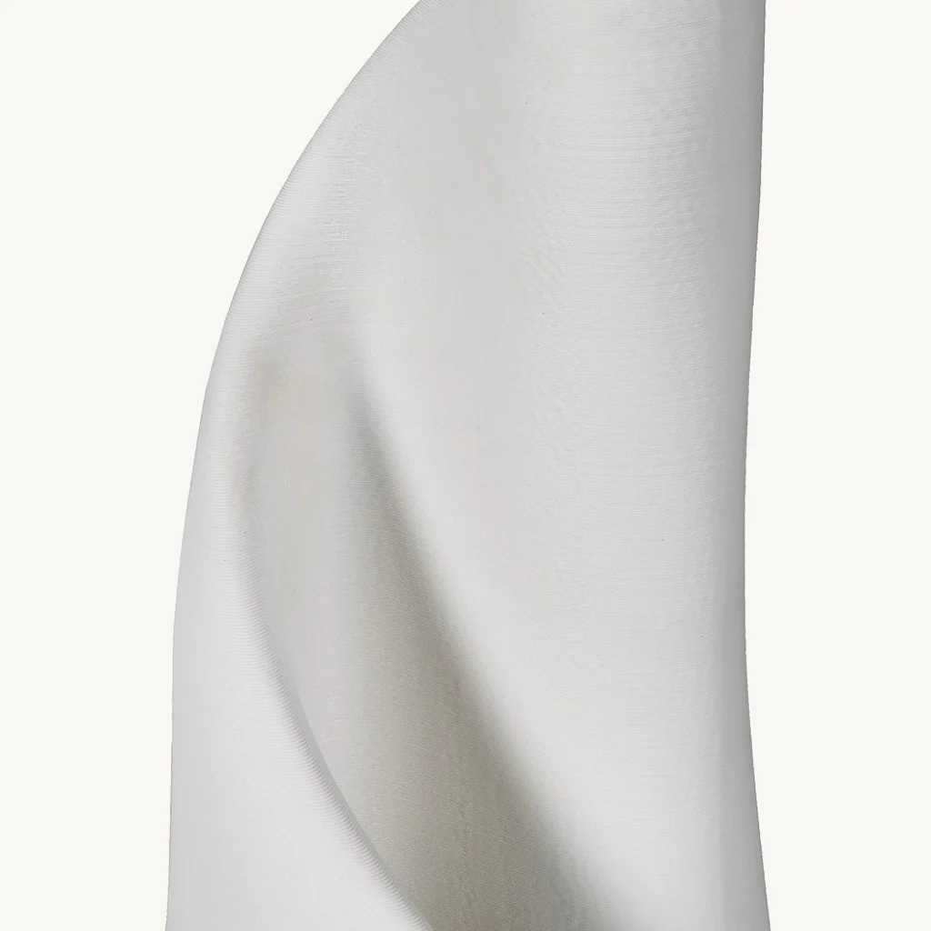 Large White 3D Effect Printed Vase - Image 3